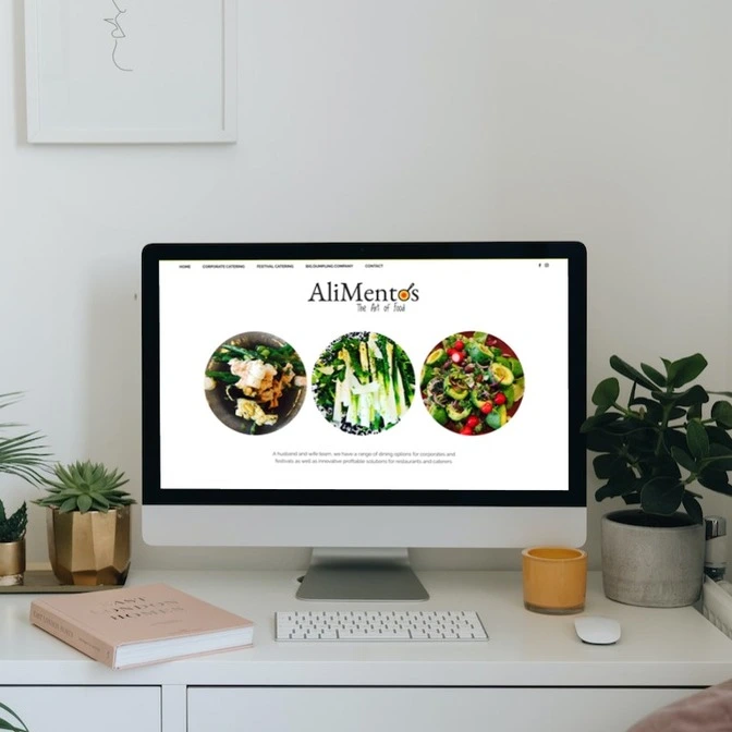 Website Alimentos mock-up
